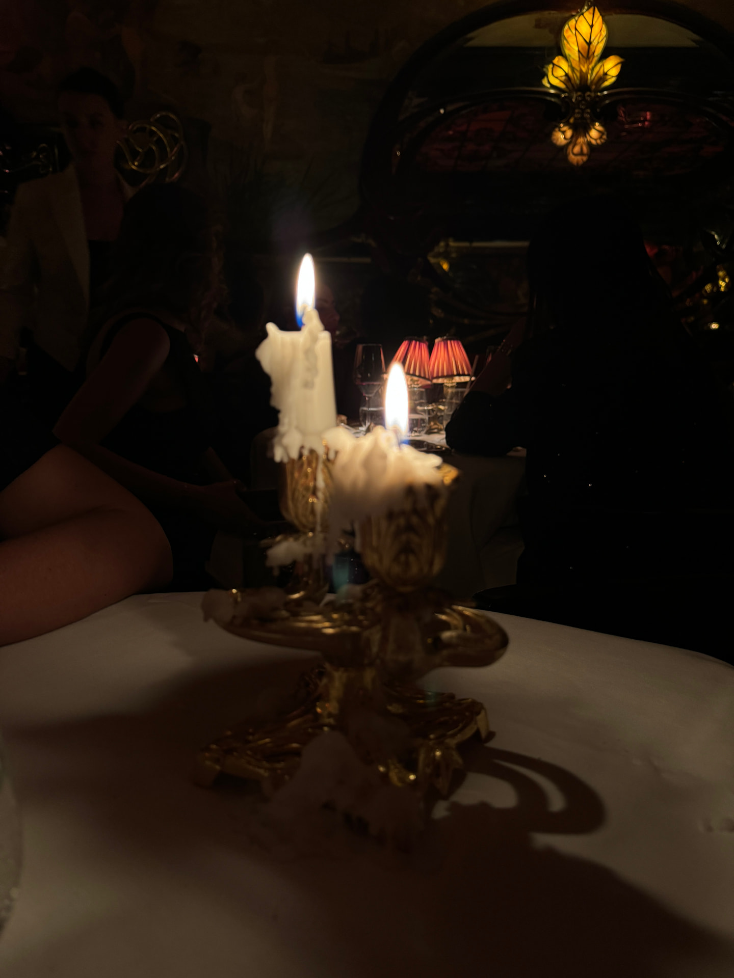 Candlelight in the Art Nouveau room