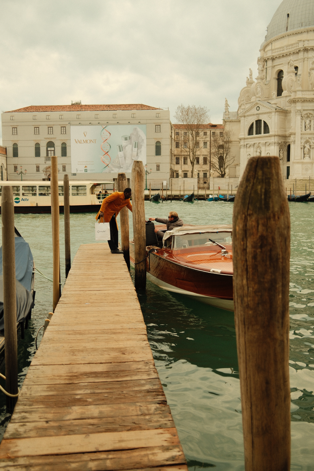 Arrival by water taxi