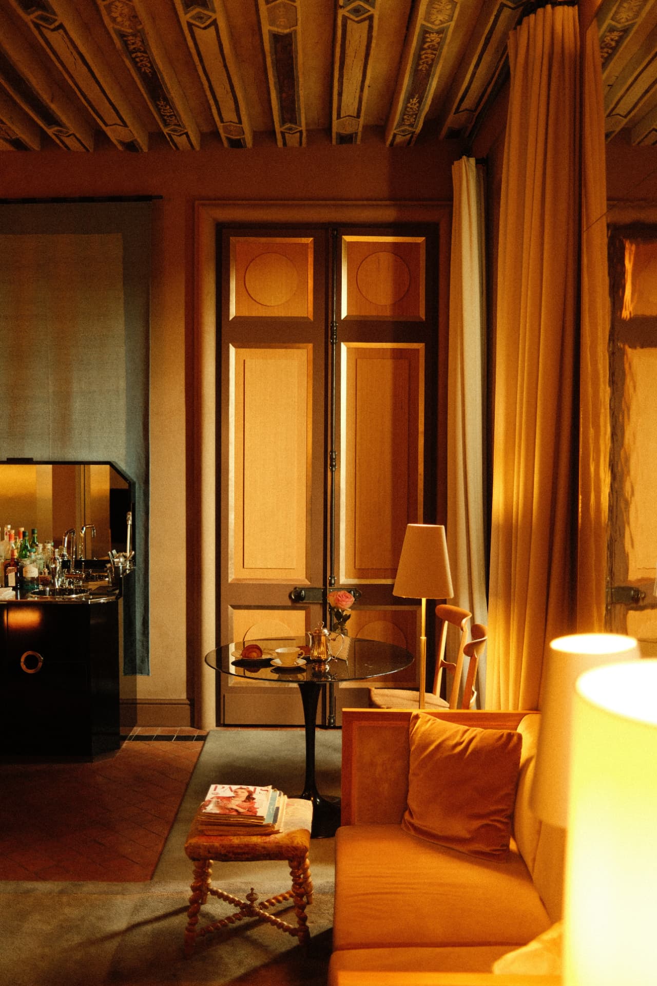 The salon at golden hour