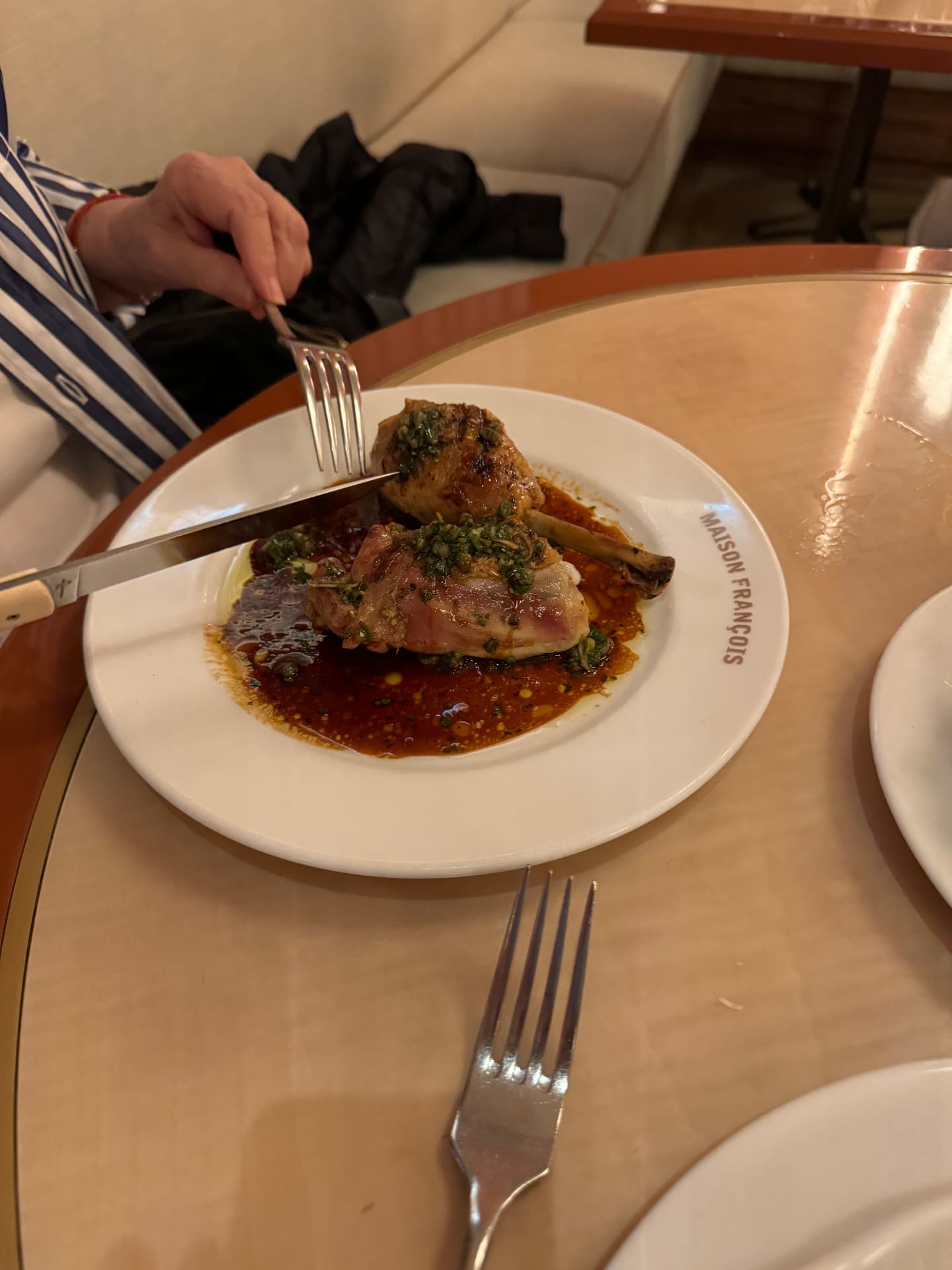 Veal chop, salsa verde